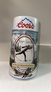 1991 Coors Rocky Mountain Legend Skiing Beer Stein – Brazil – No Chips - Picture 1 of 2