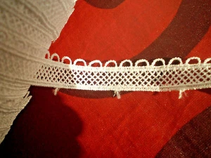 2m Fine Hem Lace Trims Pure White With Glazed 13mm Dentelle Lace Csipke Шнурок - Picture 1 of 1