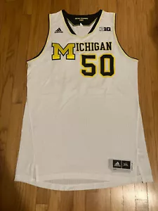 Michigan Wolverines Authentic Adidas Throwback Team Game Issue Basketball Jersey - Picture 1 of 5