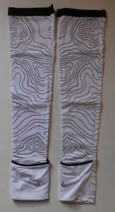 Nike Lunar Arm Sleeves Adult Unisex White/Black/Reflective Silver L/XL One Pair - Picture 1 of 6
