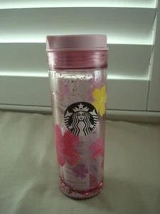 NEU Starbucks Japan Sakura 2024 Kirschblüten Wasserbecher Pink Glitzer 16oz - Bild 1 von 7
