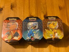 Pokemon TCG Hidden Fates Tins - Full Art Set of 3. Charizard Raichu Gyarados✅ #2