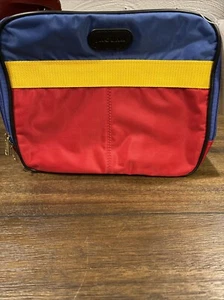 Vintage 90’s Jaguar Carry On / Toiletries Bag Red Yellow Blue New With Tags Rare - Picture 1 of 10