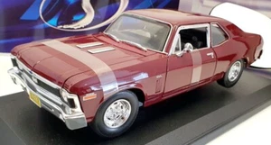 Maisto 1/18 Scale Model Car 31800 - 1970 Chevrolet Nova SS Coupe - Burgundy - Picture 1 of 7