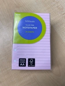 Recambios para papel de notas WH Smith Mini Ruled Pink - 35 hojas - Imagen 1 de 1