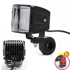 motorcycle Led Work Light White 6000k Nighttime traffic light waterproof +switch