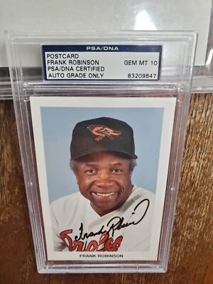 PSA Slabbed Orioles Frank Robinson Autographed Postcard GEM MT 10 AUTO Grade - Image 1 of 4