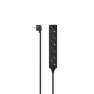Hama Steckdosenleiste 6fach 45° Schuko Mehrfachsteckdose mit 1,4m Kabel Schwarz - Bild 1 von 2