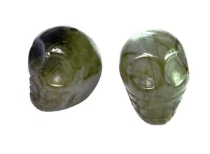 😏 Labradorit Totenkopf Totenschädel ca. 14x12x13 mm Set (2 Stück) 😉 - Picture 1 of 2