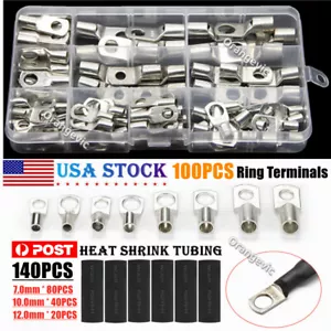 240X Cable Lugs Eyelets Copper Ring End Electric Wire Connectors Crimp Terminals - Picture 1 of 14