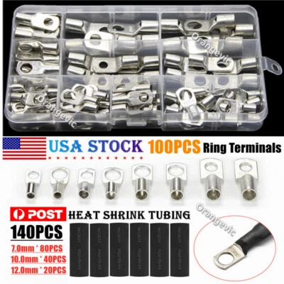 240X Cable Lugs Eyelets Copper Ring End Electric Wire Connectors Crimp Terminals - Image 1 of 4