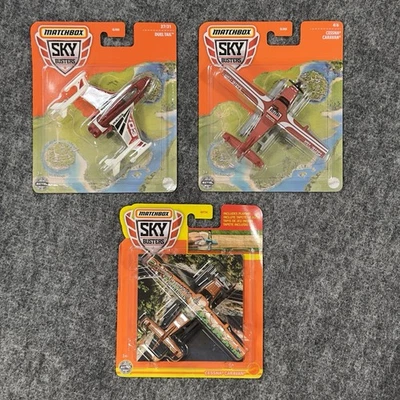 Lot of 3 Matchbox Sky Busters Airplane Cessna Caravan Outdoor, Volcano Dual Tail - Image 1 of 4