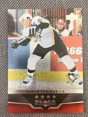 2005-06 Upper Deck BLACK DIAMOND Mario Lemieux #181 QUADRUPLE RUBY /100 Penguins - Image 1 of 3