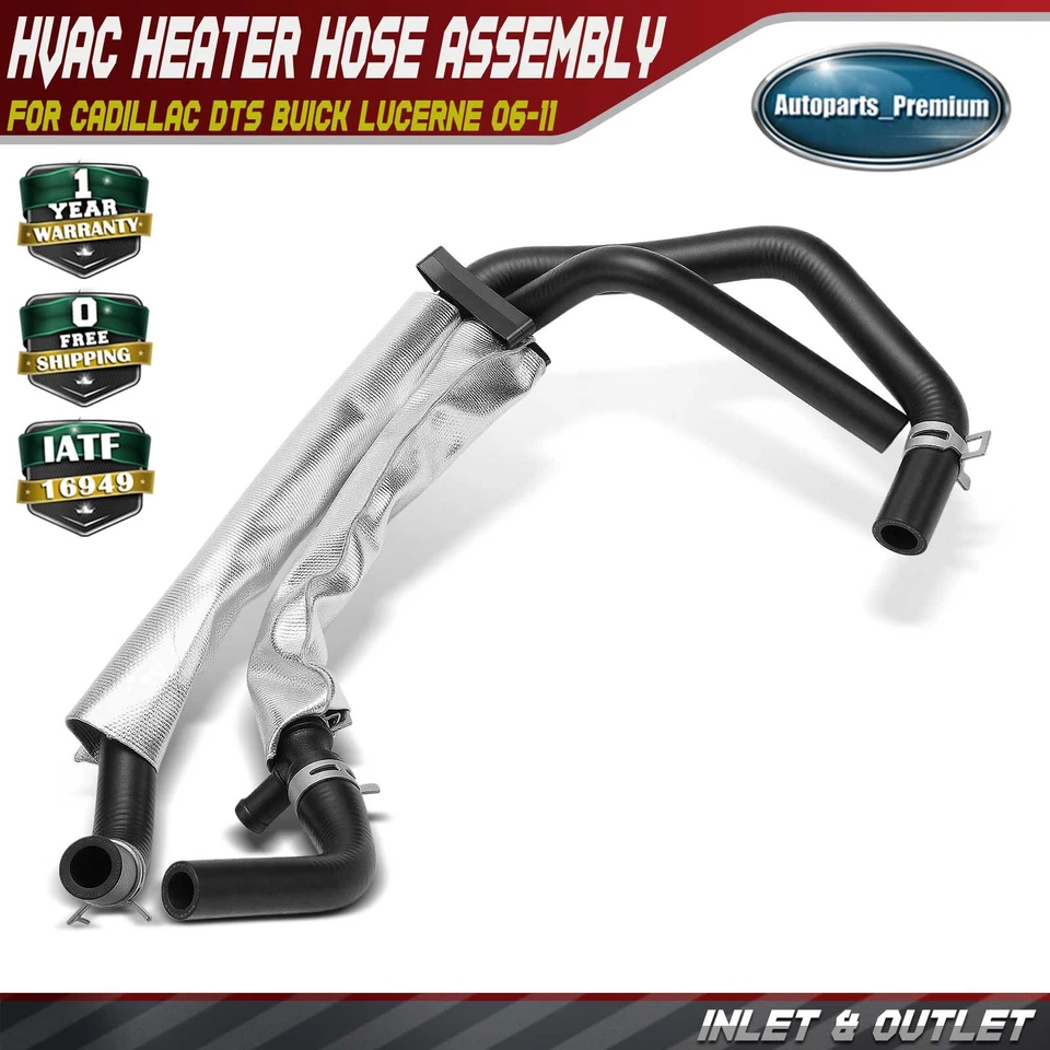 Manguera de calefacción de climatización de entrada y salida con abrazaderas para Cadillac DTS Buick Lucerne 06-11 Foto 1 de 4
