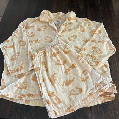 Vintage The Disney Store Womens 2 Pc Pajama Set Sz XL CAT NAPS! Tigger - Image 1 of 4