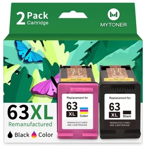 MYTONER 63XL Kolorowe wkłady atramentowe Zamiennik do wkładów atramentowych HP Ink 63 63XL... - Zdjęcie 1 z 9