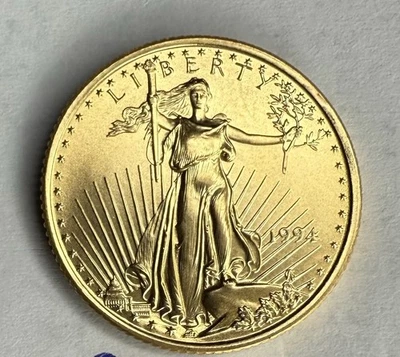 1994 $10 American Gold Eagle 1/4 oz‼️SEMI-KEY DATE ‼️GEM BU++ - Image 1 of 2