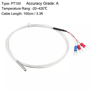 Precise Temperature Measurement with PT100 Temperature Sensor Probe 3 3ft Cable - Picture 1 of 12