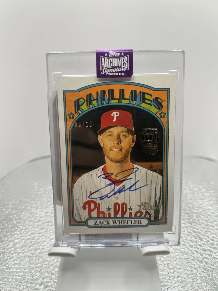 2025 Topps Archives Signature Series - Zack Wheeler 2022 Topps Heritage Auto /10 - Image 1 of 2