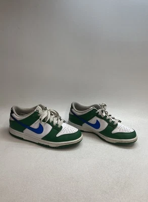 Nike Dunk Low GS Stadium Green Game Royal White Sneakers Youth Size 5.5Y - Image 1 of 4