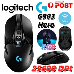LOGITECH Wireless Mouse G903 Hero RGB Gaming Mice 2.4GHz Bluetooth Optical USB - Picture 1 of 24