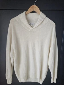 Peter Millar Crown Cool Sweater Men's XXL Merino Wool/Linen Blend Ivory Neutral - Picture 1 of 7