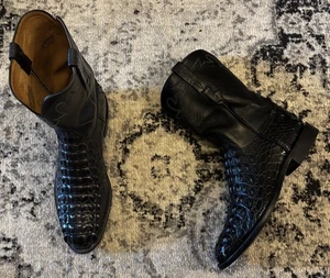 Lucchese Hornback schwarz Krokodil Herren Größe 11 D Roper Cowboystiefel - Bild 1 von 22