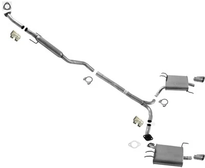 Sistema de escape duplo ressonador e silenciadores para Acura TSX 2.4L 2009 2012 2014 - Imagem 1 de 4