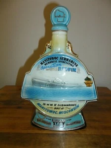 MANITOWOC SUBMARINE OPERATION REDFIN WHISKEY BOTTLE EMPTY - Picture 1 of 2