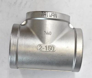 Malleable Iron Galvanized Pipe Fitting 2" NPT Threaded 2-150 240 Tee Hardware - Picture 1 of 5