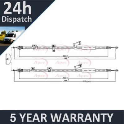 Fits Ford C-Max Grand 1.0 1.5 dCi 1.6 2.0 Purevue Rear Hand Brake Cable 1757287 - Изображение 1 из 2