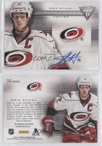 2013-14 Panini Titanium Reserve Signatures Eric Staal #TR-ERS Auto