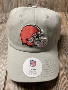 Brand New Mens Cleveland Browns Light Gray Embroidered Helmet Logo Baseball Hat - Picture 1 of 2