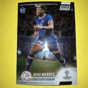 2021-22 Topps Stadium Club Chrome Nuno Mendes RC #25 Paris Saint-Germain - Picture 1 of 2