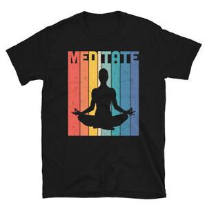 Meditate Colorful Retro Namaste Meditation Yoga Lovers Gift T-Shirt