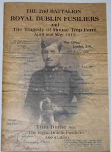 ROYAL DUBLIN FUSILIERS REGIMENT WW1 Western Front 1915 Mouse Trap Farm Battle - Bild 1 von 1