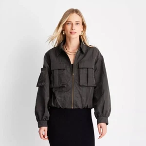 Future Collective With Jenny K Lopez Utility Bomber Jacket XXL Dark Olive - Bild 1 von 6