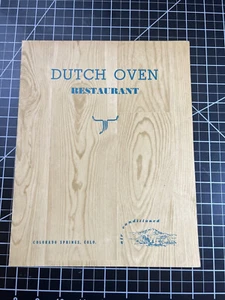 Antiguo 1952 Horno Holandés Restaurante Colorado Springs Menú Años 50 Papel Efímero - Imagen 1 de 11