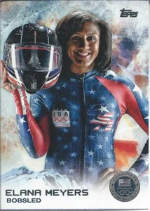 2014 Topps US Olympic SILVER MEDAL ELANA MEYERS Bobsled Winter Ice Games Snow - Picture 1 of 1