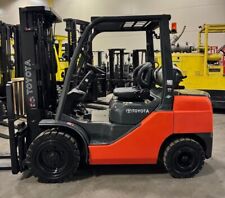 2017 Toyota 8FGU30 6000 LB 3 Stage Mast LP Gas Pneumatic Forklift 1543 Hours