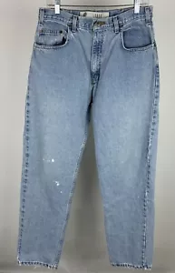 Jeans holgados vintage años 90 31x34 REALMENTE descoloridos lavado medio desgastados cónicos - Imagen 1 de 21