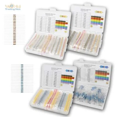 Kohle-/Metallschicht Widerstände Sortiment 400-teilig, 20 Werte im Set 1-1M Ohm - Bild 1 von 4