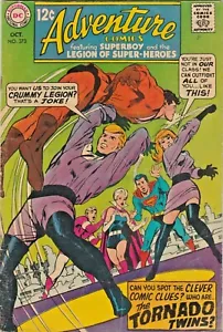 ADVENTURE COMICS # 373 ottobre 1968 VG/F TORNADO GEMELLI 12 centesimi Silver Age - Foto 1 di 2