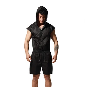 Herren durchscheinende T-Shirts leicht dünn Beachwear Sonne UV Schutz Shorts Overall - Bild 1 von 14