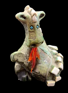 Vintage Artesania Rinconada # 252 Dragon Mythological Figurine Glass Fire Tongue - Picture 1 of 5