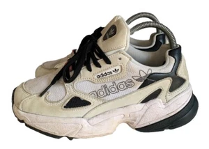 Adidas Falcon 'K-POP PACK - Core Off White Core Black Lace Up Trainers UK 4 - Picture 1 of 7