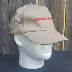 General Tire Baseball Hat Beige Snapback Cap Red Embroidery Toppers Style 2707 - Picture 1 of 7