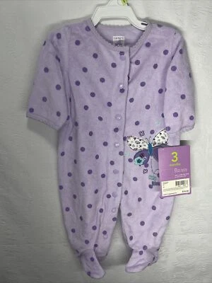 Body Carter's Niñas Fácil Entrada Footie Lunares Mariposa Talla 3 Meses Foto 1 de 4
