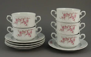 Eine Suppentasse mit Untere  Bayreuth Motiv: Rote Ranke von Eschenbach   - Bild 1 von 3