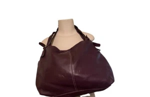 Ted Benson Italien Hobo Tasche Pflaume große Leder Geldbörse GUC! - Bild 1 von 12